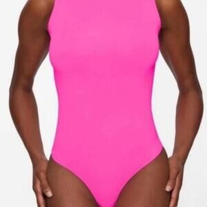 skims orchids pink fits everybody high neck bodysuit